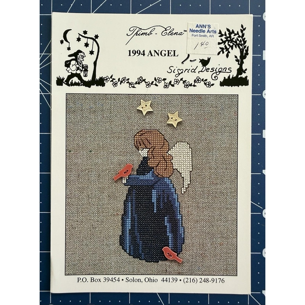 Thimb-Elena 1994 Angel Sigrid Designs Cross Stitch Chart